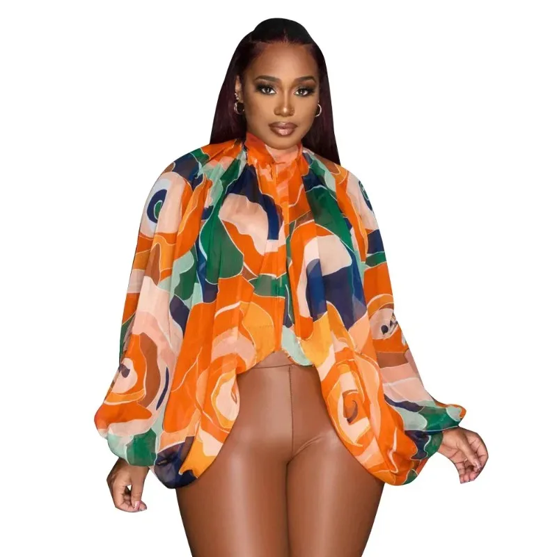 

2025 Dashiki African Clothes for Women Irregular Pleated Blouse Spring Shirt Office Elegant Work Shirt Top African Clothing