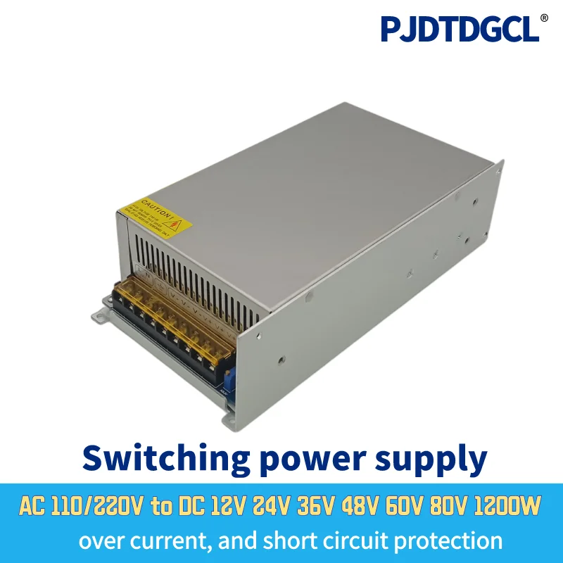 0-12V24V 30V 36V 48V 55V 60V 72V 80V 90V 100V 110V 200V 300V Регулируемый 1200W импульсный источник питания для светодиодов 220V Ac To Dc Smps