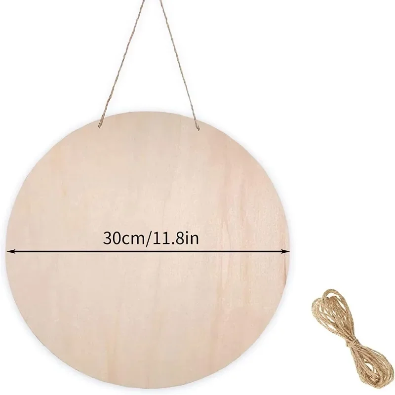 

30cm 12inch Wood Circles for Crafts Unfinished Wood Rounds for DIY Wooden Crafts Christmas Halloween Holiday Home Decor