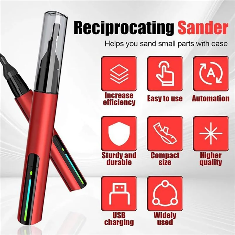 Electric Reciprocating Sanding Pen,Reciprocating Sander,USB Quick Charging Sanding Pen For Small Sanding, Polishing
