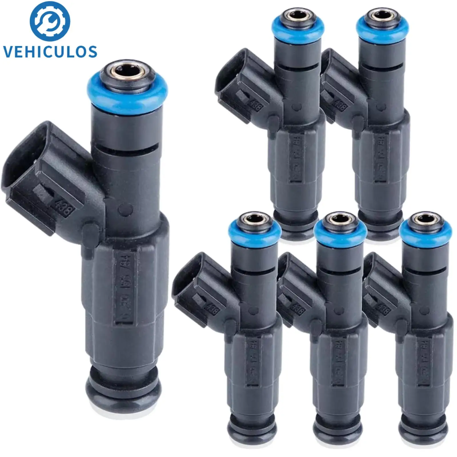 6pcs Fuel Injectors Upgrade 4-Hole 0280155784 280155784 For 1999-2004 Jeep Cherokee 4.0L L6 4667938 RL669938AB FJ570