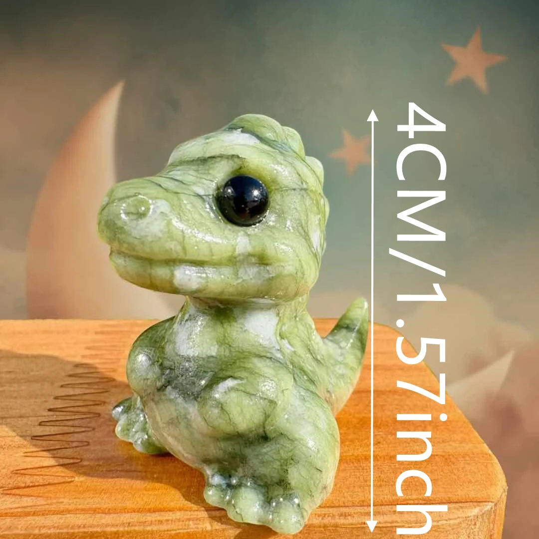 Natural Mixed Crystal Mini Dinosaur Carving Hand Carved Gemstone Statue Labradorite Yooperlite Option Home Desk Decor