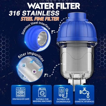 Universal Stainless Purifier Filter For Water Heater Shower Head Washing Machine Tap Scale Strainer Kitchen Bathroom Accessories
