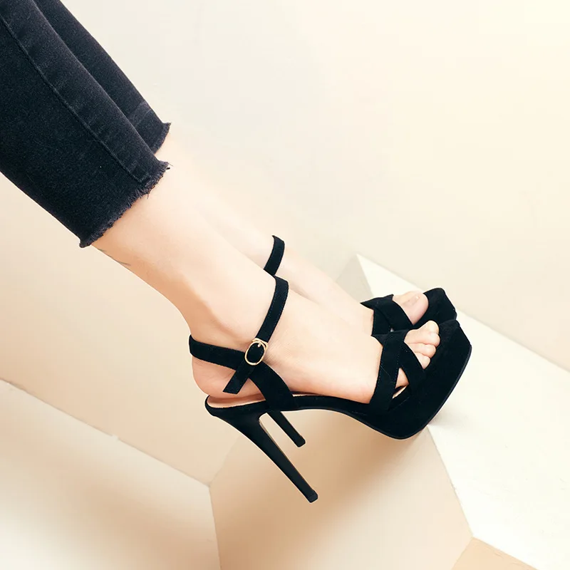 2025 NEW High Heels Sandals Summer Sexy Ankle Strap Open Toe Party Dress 12CM Platform Gladiator Women Shoes Size 41