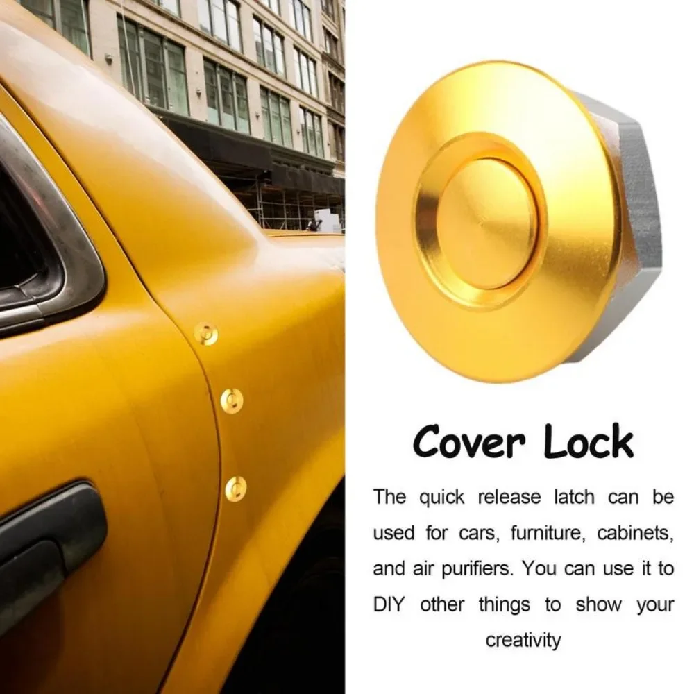 Car modification hood lock 30mm mini button quick release racing hood lock with stainless steel screw six colors