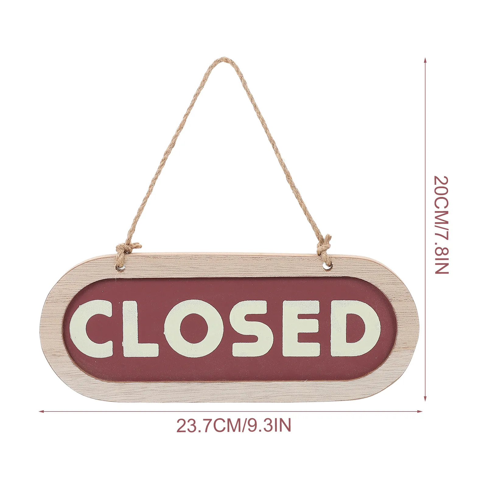 Wood Door Plate Hanging Pendant Rustic Design Dual Side Open Close Sign Store Business Decor Home Decoration Wooden Ornament