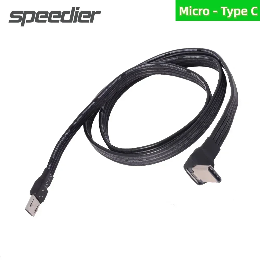 FFC Type-C Micro USB Extender Ribbon Cable 90 FPV Slim Flat Drone Soft Flexible FPC Charge FPV Brushless Handheld Gimbal Monitor