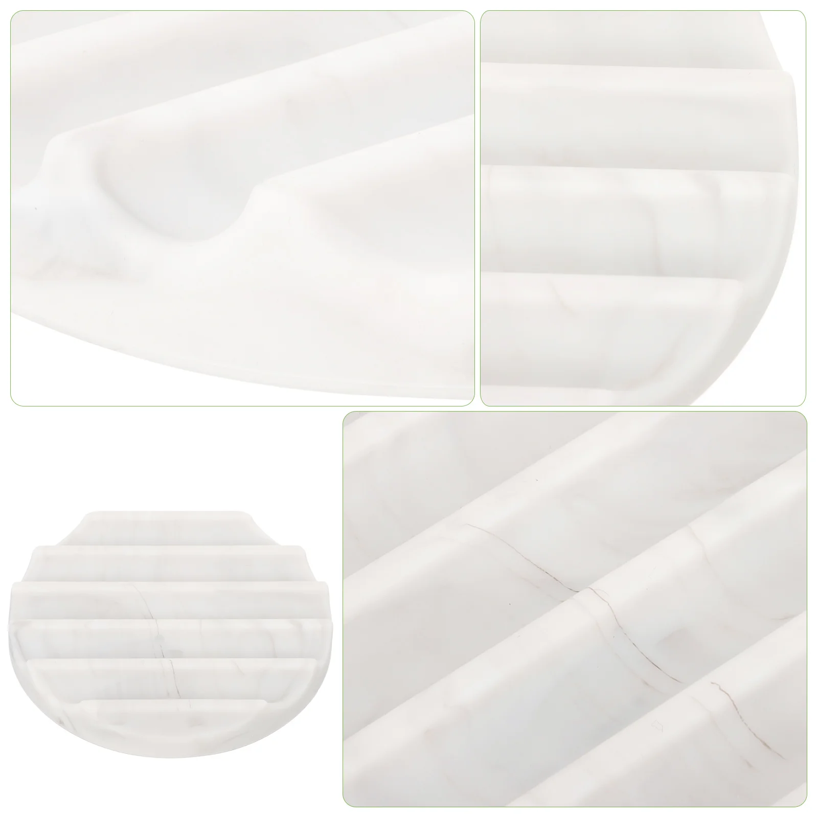 

1Pc Round Silica Gel Dish Draining Bathroom Holder White Portable Non install Silicone Bar Draining Dish Soap Holder Tray