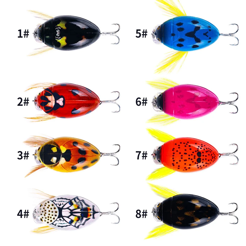 3.8cm-4g Floating Fishing Bait 3D Eyes Bright Color Anti Corrosion Minnow Bait  Topwater Fishing Lures Fishing Accessories