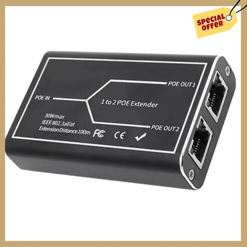 أداء مستقر-جيجابت POE موسع 2 منفذ 1000 متر شبكة التبديل مكرر 30 واط IEEE802.3Af/في التوصيل والتشغيل لمفتاح Poe NVR IP