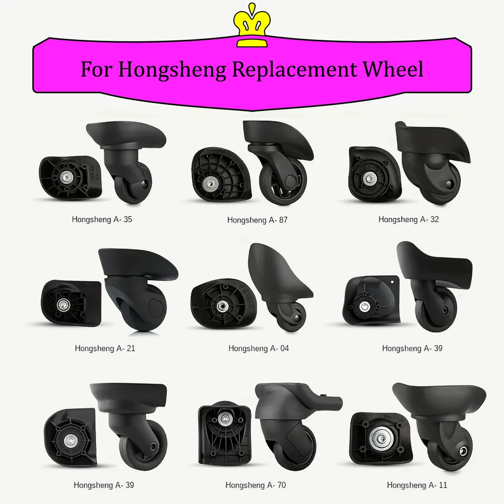 Suitable For Hongsheng Suitcase Universal Wheel Luggage Wheel Replacement Repair Parts Pulley Repair and Replacement