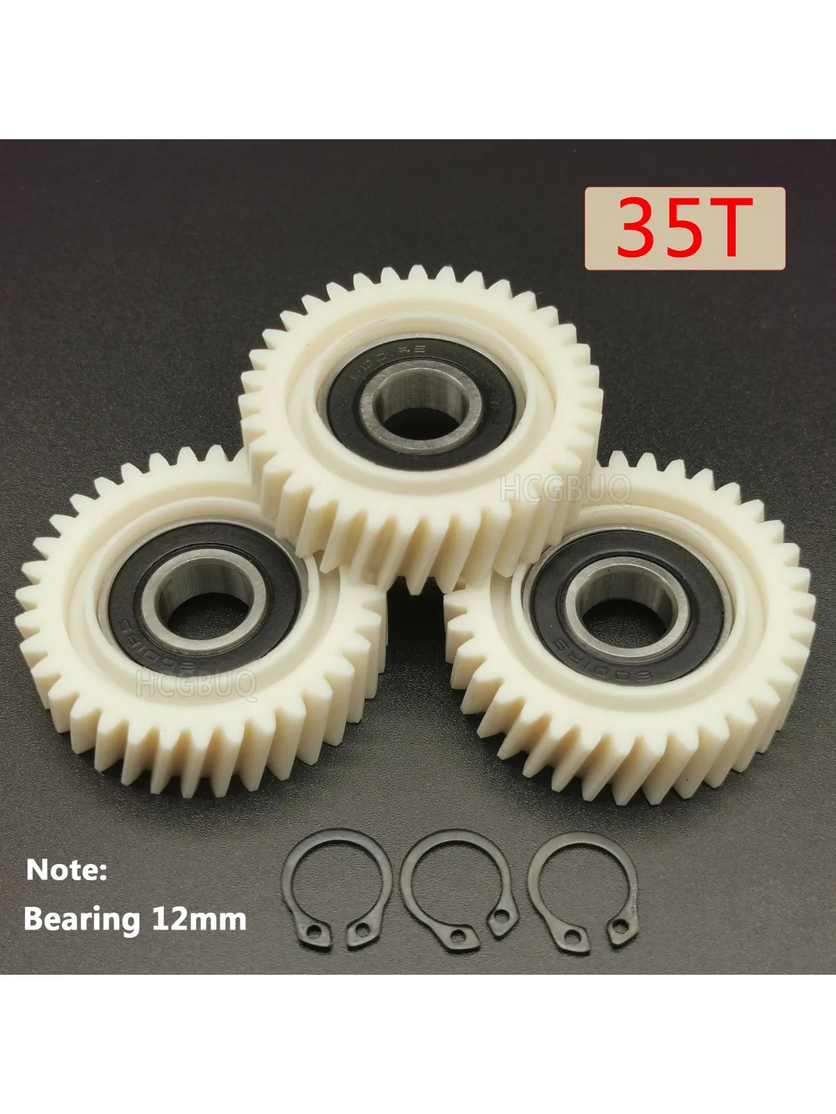 AliExpress NONE 3Pcs 47.3x13mm Planetary Gear 35T Oblique Gears With 12mm Bearings Wheel Hub Electric Bike Nylon Gear For 500W 750W Motor E-bike