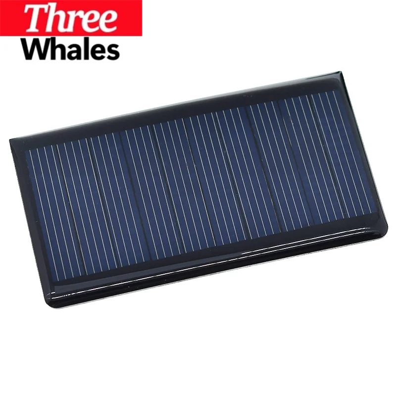 THR 1/2/5PCS 5.5V 50mA Solar Panels Polycrystalline 68x37mm Mini Sunpower Solar Cells DIY Photovoltaic Panel for Battery Charger