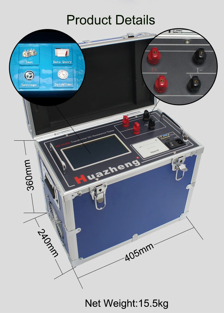 Transformer DC Current Winding Resistance Tester Digital DC Resistant Meter