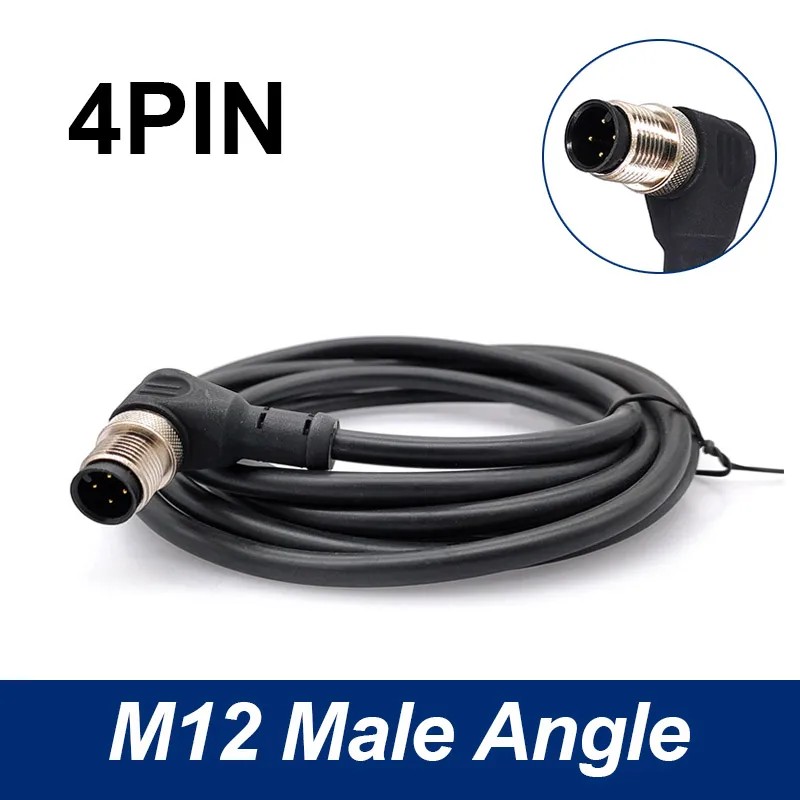 M12 Sensor Connector Kabel Waterdichte plug Mannelijke & Vrouwelijke 4 5 8Pin + 2 m PVC lijn A Type Sensor connectoren