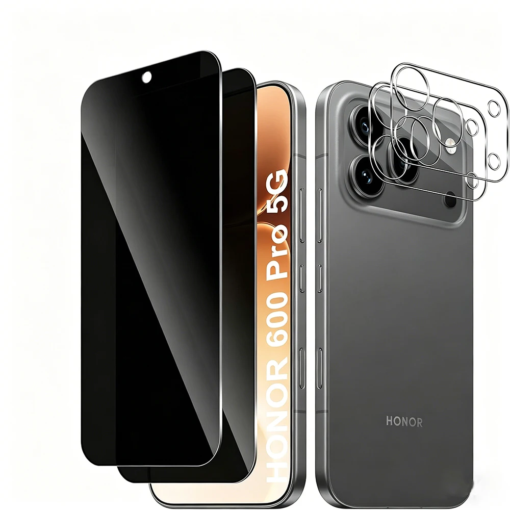 2.5D 9H Anti-Spy-Displayschutzfolien aus gehärtetem Glas für Honor 600 Pro 5G VKP-NX9 Honor 600 VKJ-NX9