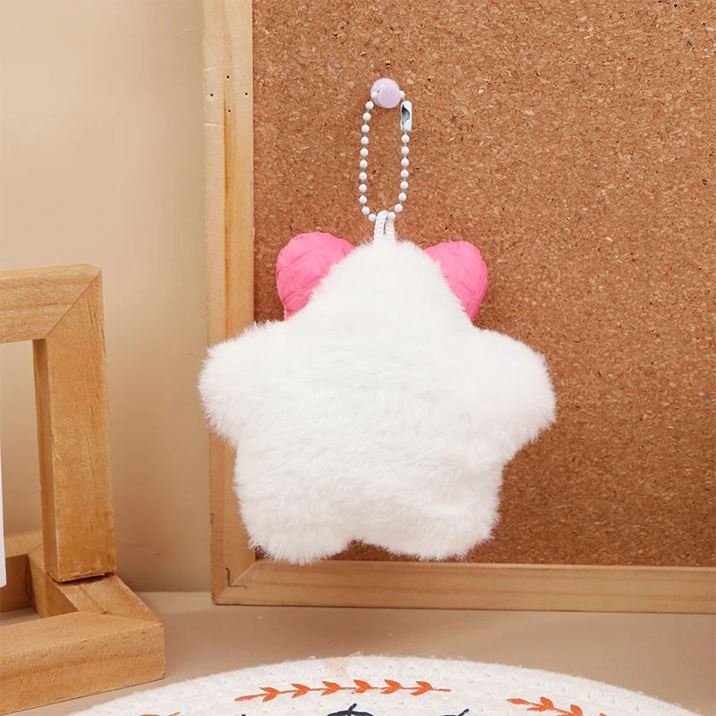 Piszcząca Pluszowa Zabawka Różowa Kokardka Kapibara Zawieszka Miękka Wypchana Lalka Brelok do Kluczy Samochodowych Plecaka Torby Dekoracja Prezent dla Dziecka