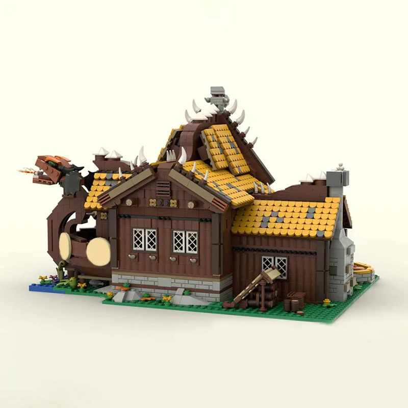 2796pcs Moc Het Vikinghuis diy Display Kit - Legendarische Noorse Chieftain Hall Onderwijs Model Bouwstenen Verjaardag Speelgoed Cadeau