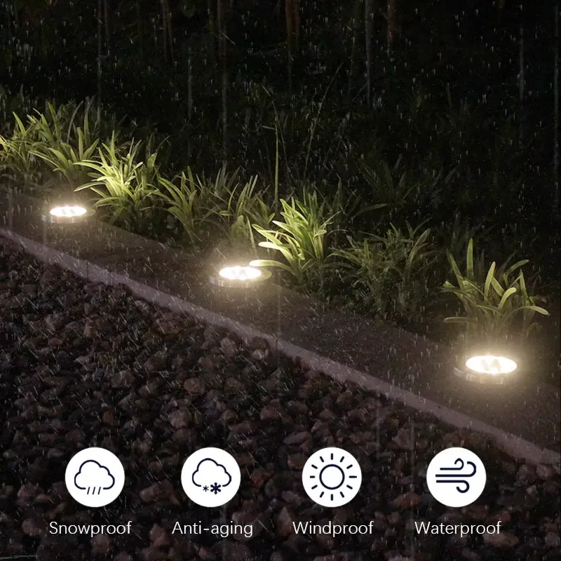

Солнечный садовый светильник на штыре, корпус из нержавеющей стали, 8 SMD LED, белый и теплый свет (опционально), интеллектуальное управление освещением, для сада и газона