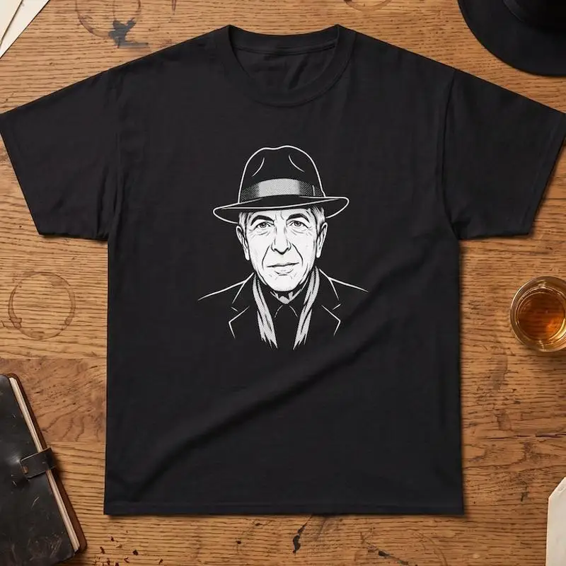 Leonard Cohen Graphic Montreal Poet Songwriter T-Shirt