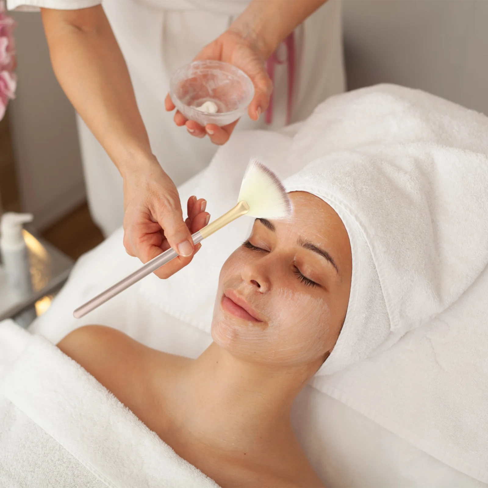 

3Pcs Brush Set Ultra Soft Manmade Fiber Bristles Smooth Wooden Handle for Highlight Blush Powder Application Makeup