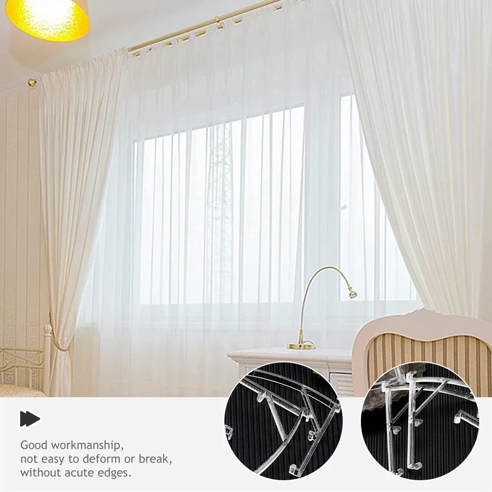 

4 Pcs Securing Clip Curtain Trim Curtains Clamps Plastic Valance Clips for Blinds