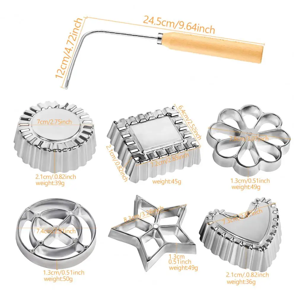 Aluminum Alloy Waffle Timbale Mold Rust-proof Anti-deformed Durable Widely Use Rosette Timbale Iron Maker