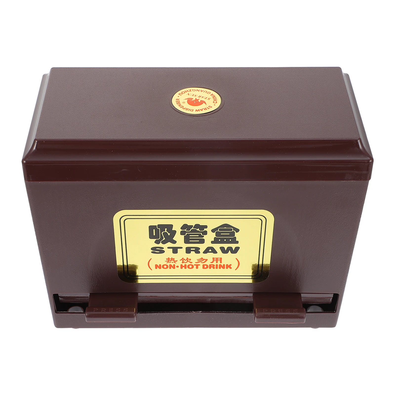 

1pc Adjustable Straw Dispenser Box Reusable Plastic Straws Storage Container For Coffee Shop Restaurant Fast Food Simple Design