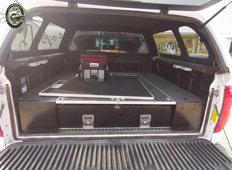 Best Outdoor 4WD Decked 2 Drawer Pickup Truck Bed Storage System Metal Ute Tray Draws for Tundra 5.5FT