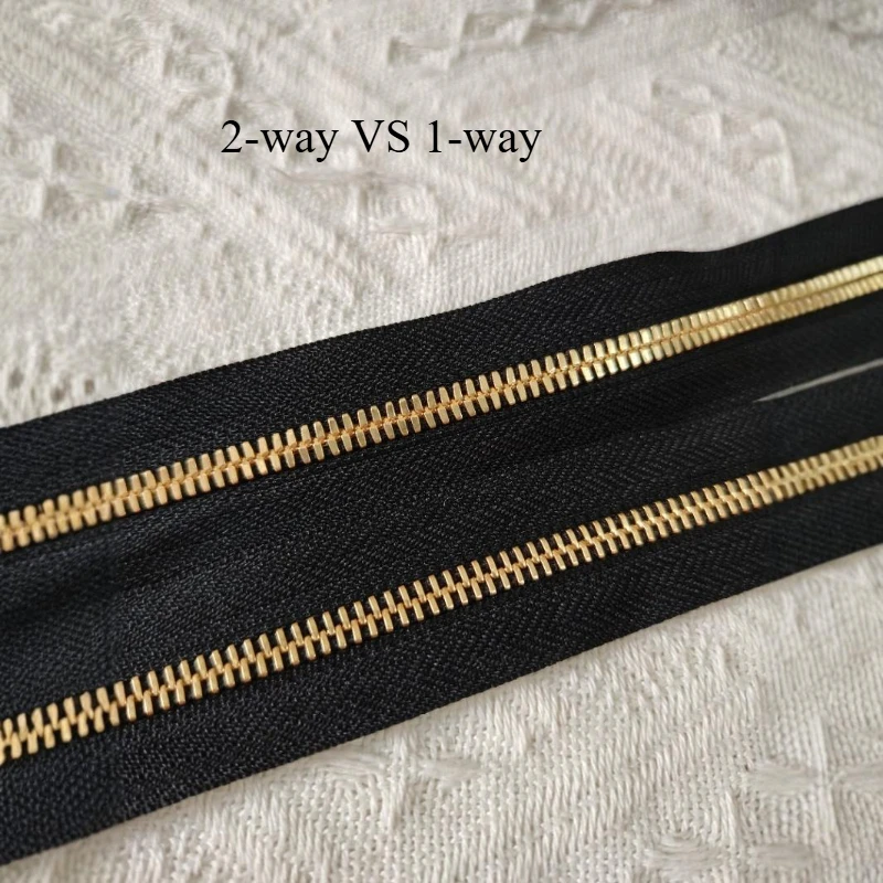 2m/Lot Continuous Ykk Metal Zipper Chain Silder Excella Corn Tooth 2-way 1-way Handbag Leather Craft Diy Tailor Accessory Supply