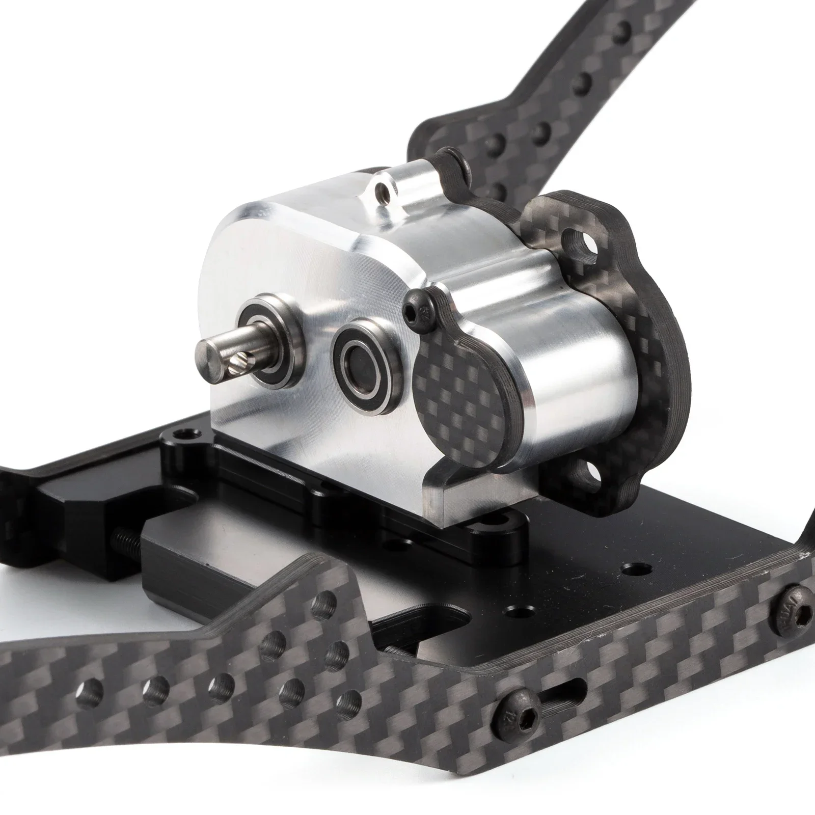 Ultralight 1/10 RC Tiny Gearbox LCG Transmission with Slidable Shim for Straight Axle Axial AR44 AR45 Enduro Vanquish F10 F9