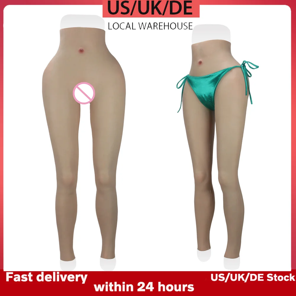 KnowU US/UK/DE Stock Silicone Long Panty Enhance Hips and Crotch Cosplay Crossdresser Fake Vagina Pants Silicone Transgender