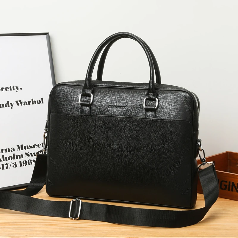 100% echtes Leder Aktentaschen Männer Frauen Business Büro Handtasche Designer Luxus Tasche Herren Rucksäcke Umhängetaschen Bolsa