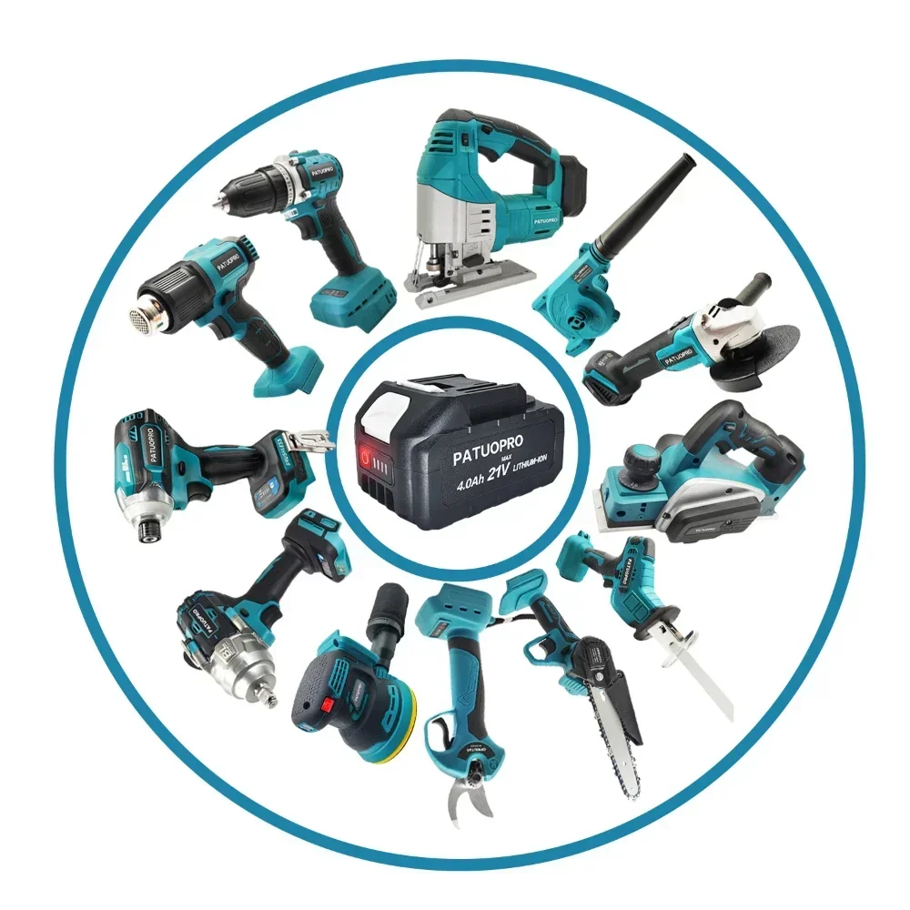 Imagem -06 - Bateria de Lítio Recarregável para Makita Chave Elétrica Broca de Serra Moedor Chave de Fenda Ferramentas Elétricas 2.0 4.0 6.0 8.0ah Fit 18v21v