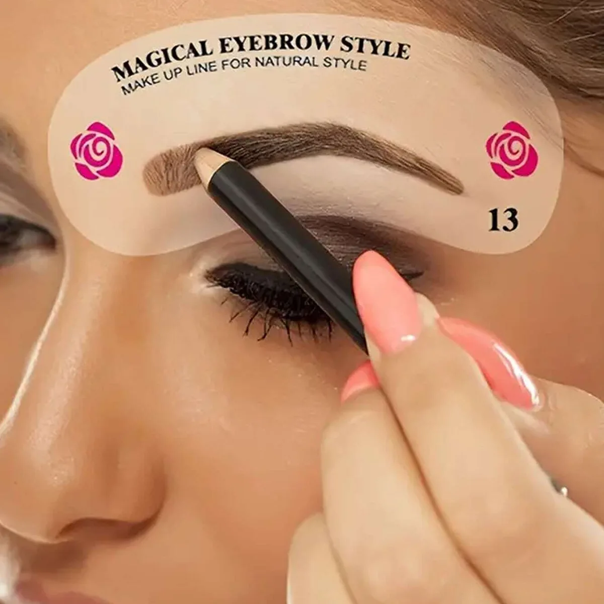 Neue 24 Stile Augenbrauen Form Set Make-up Zubehör Augenbrauen Schablone perfekte Augenbrauen Muster Form Augenbrauen Werkzeuge Form Vorlage