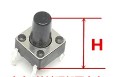 1000Pcsปุ่มสัมผัสสำหรับArduino 6X6X5 มม.6*6*5 มม 6*6*4.3/5/6/7/8/9/10/22 มม.