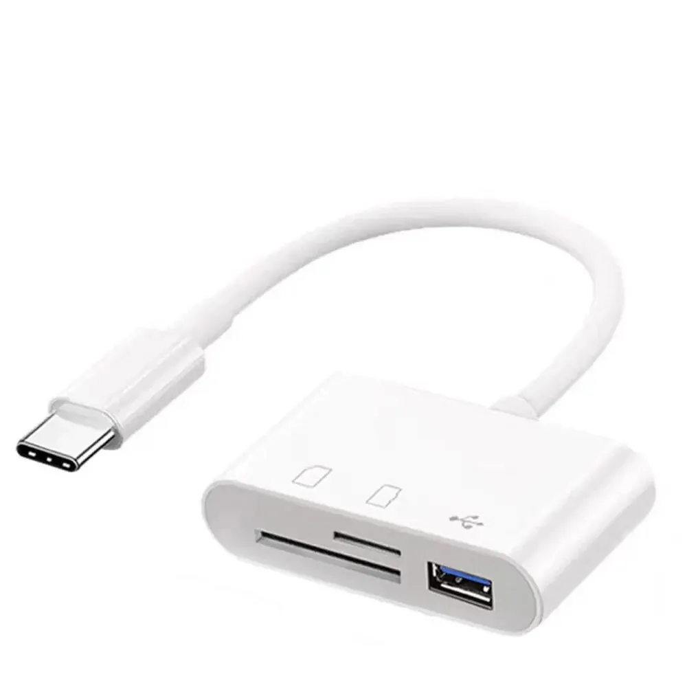 3 in 1 어댑터 C타입, Tf, Cf, Sd, 메모리 카드 리더, 녹음기, 컴팩트 플래시, USB C, 프로, 화웨이, 맥북