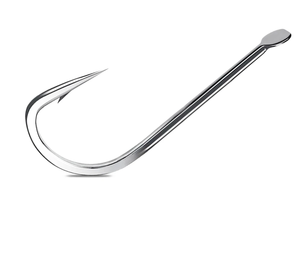 FTK 50 Stück/Set Hochkarbon-Stahl Bronze Angelhaken 1 # -11 # Flacher Runder Karpfenangel-Zubehör Jigkopf mit Widerhaken Pesca – Detail 8