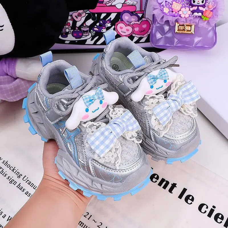 

Kawaii Cinnamoroll Sanrio Students Cute Cartoon Comfortable Sneakers Children Anti Slip Running Shoes Flat Shoes Gift for Kids