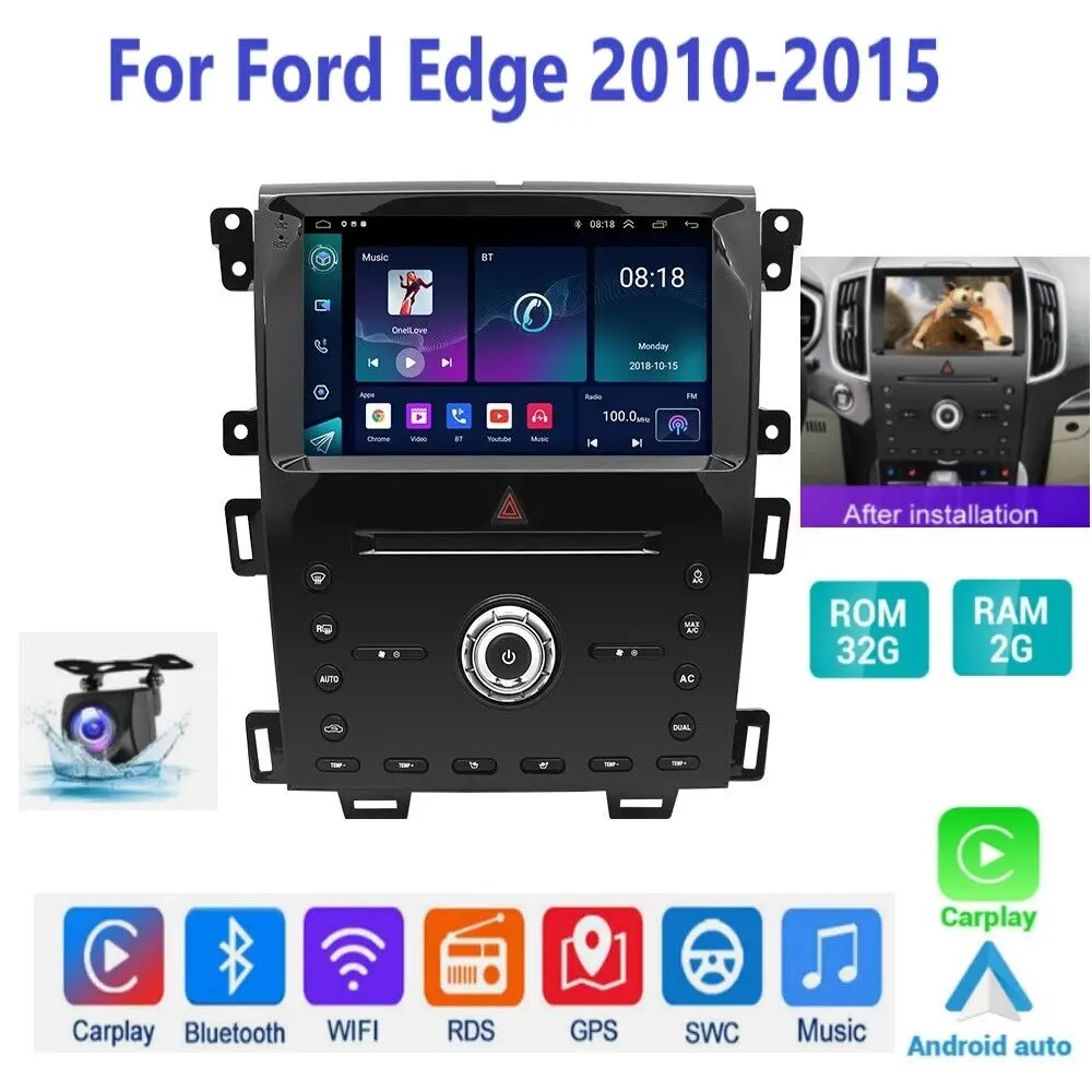 

9 Inches Android 13 Car Radio Stereo Carplay GPS Navi WiFi 2+32GB Compatible for Ford Edge 2010-2015