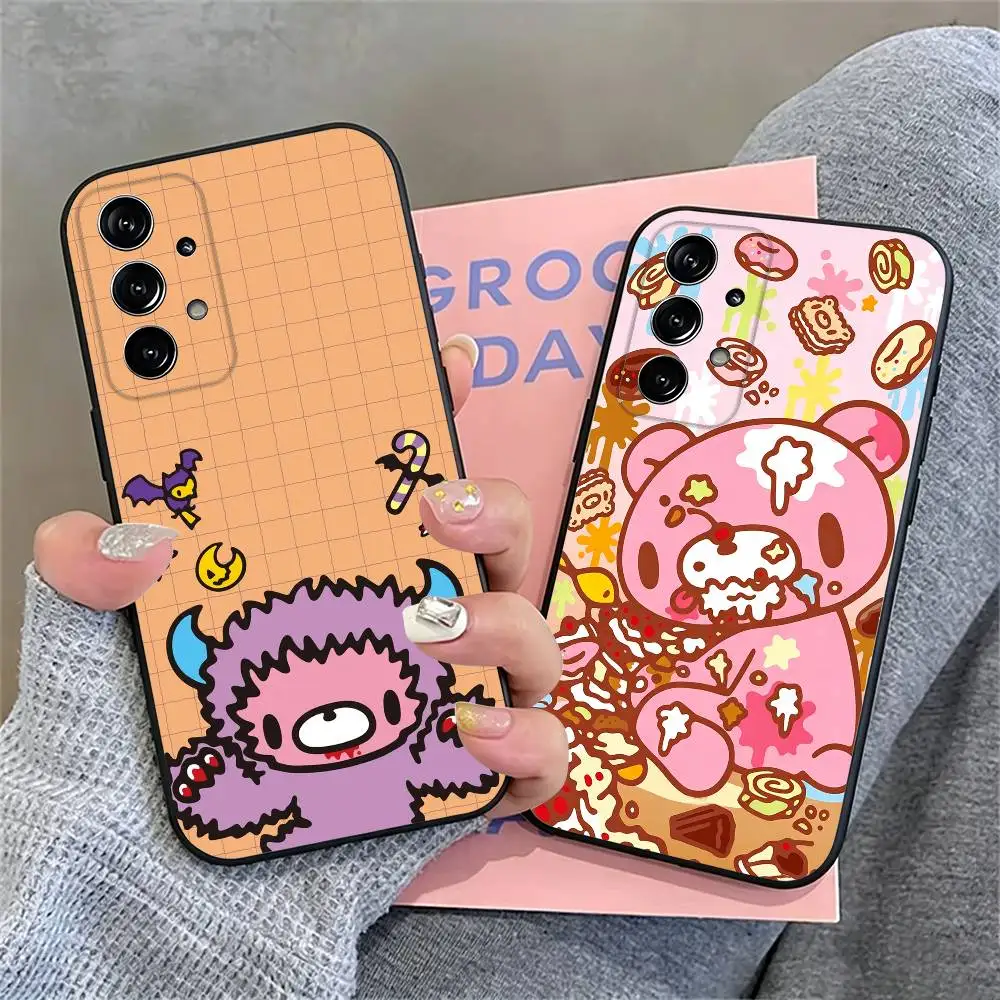 Gloomy B-Bear Phone Case Black Silicone Soft For Samsung S26,S25,S24,S23,S22,S21,S30,Ultra,Plus,Fe,Lite