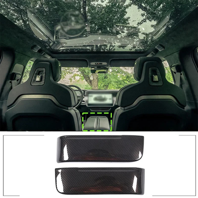 

For Rivian R1T/R1S ABS Carbon Fiber Style Car Center Control Armrest Box Cover Decorative Sticker Interior Molding Accessories