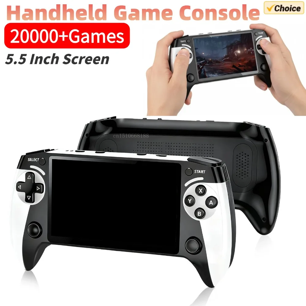 

Handheld Game Console 5.5 Inch Screen Retro Handheld Video Game Console with 20000+ Games Game Player for Kids and Adults
