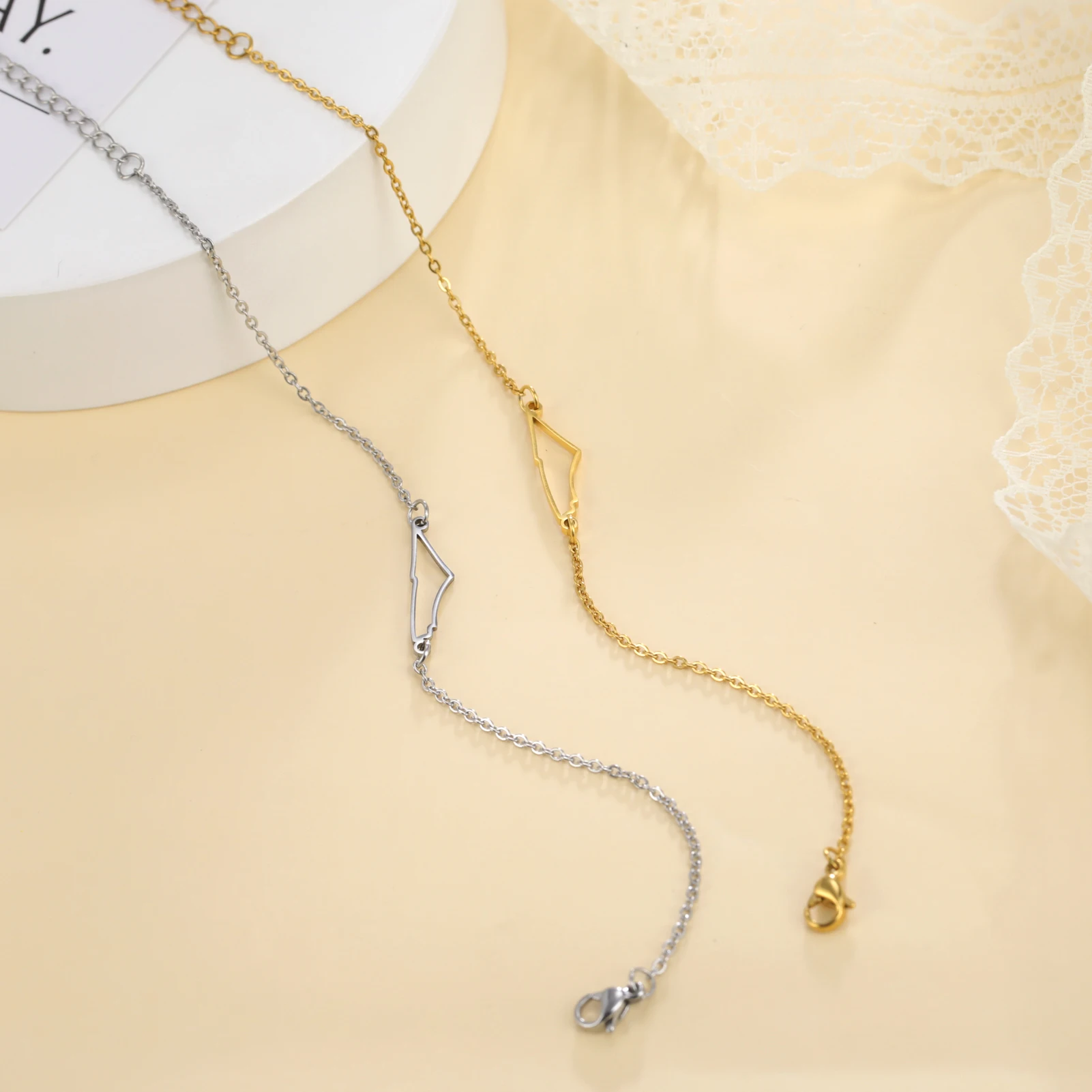 Israel Country Map Hollow Pendant Charms Box Chain Bracelet Stainless Steel For Women Man Amulet Jewish Jewelry Gift New