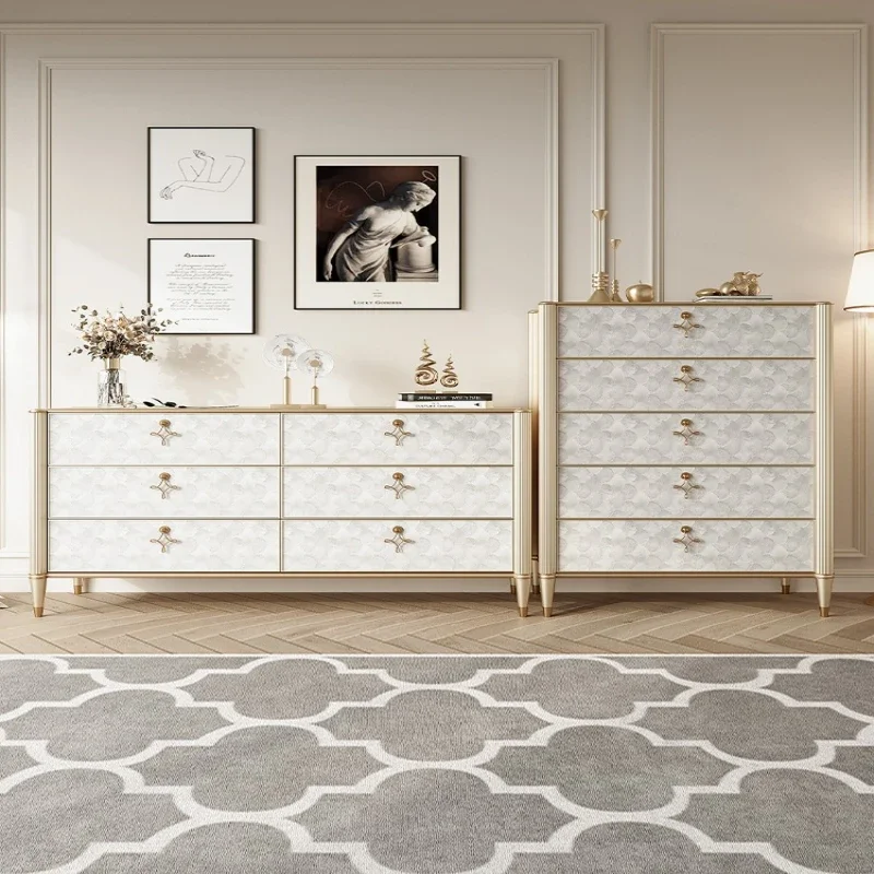 

All solid wood shell chest bedroom living room chest storage cabinet