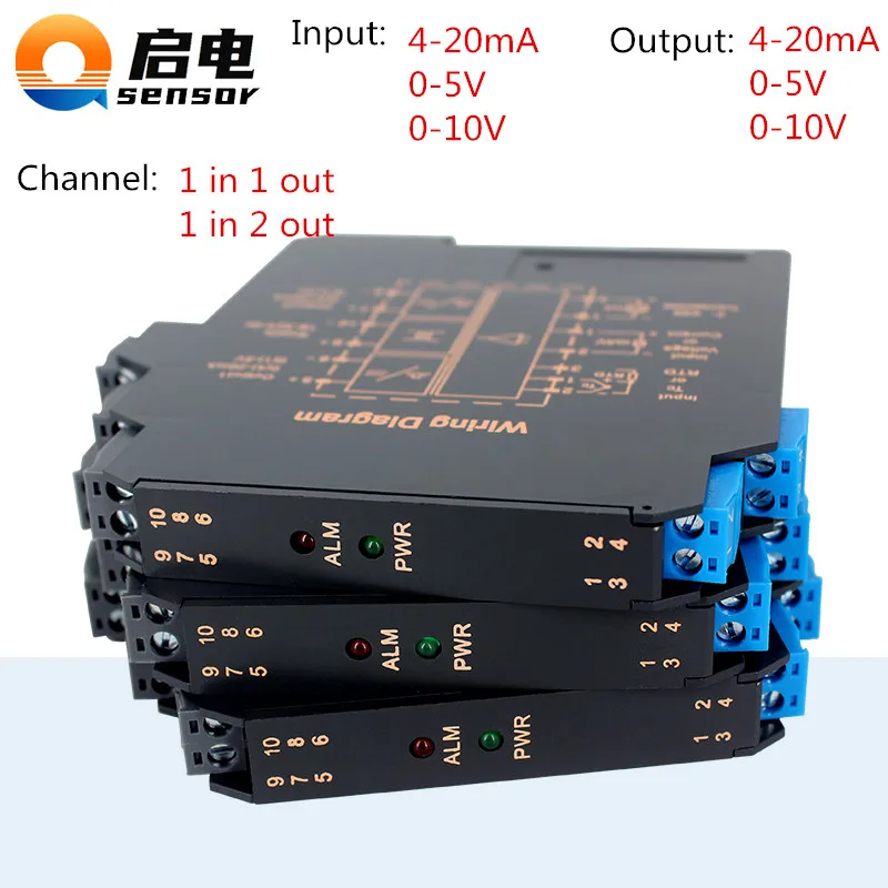 

Ultra-thin DC Signal Isolator Transmitter Current Voltage Isolation 1 In 1 Out 4-20MA 0-5V 0-10V Output