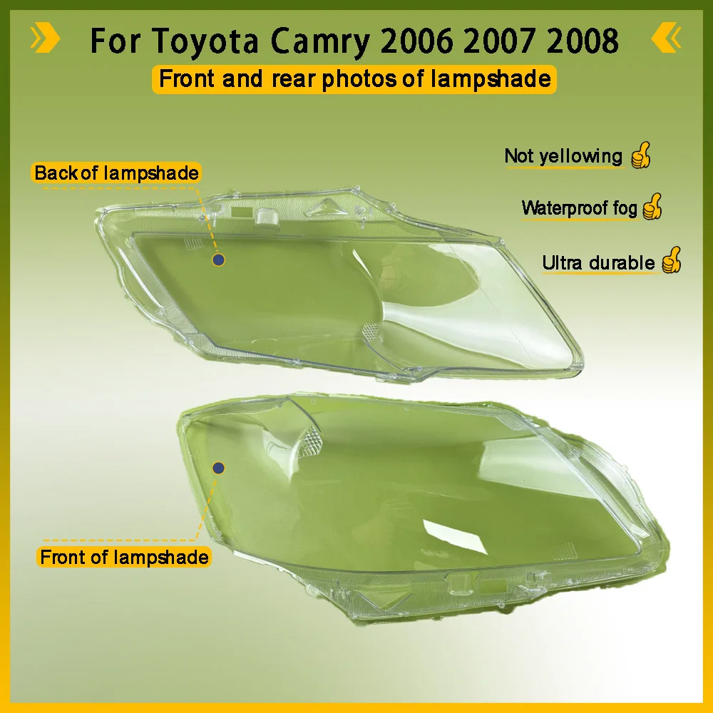 Transparent Headlamp Lamp Shell Lens Headlight Cover Plexiglass Replace Original Lampshade For Toyota Camry 2006 2007 2008