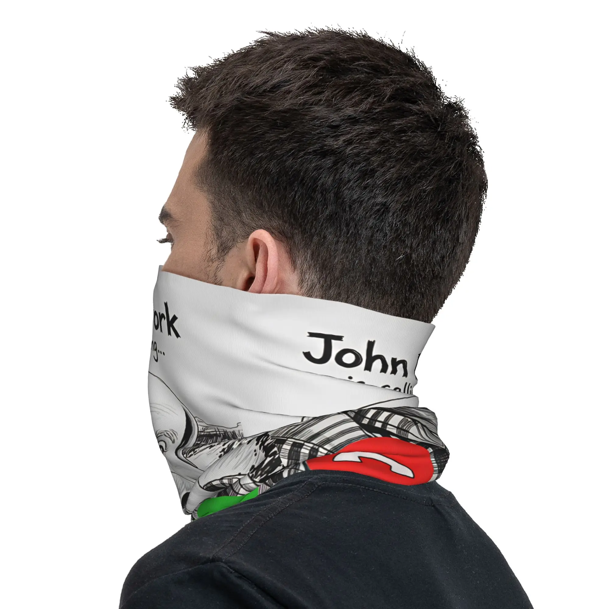 Outdoor Sport Balaclava John Pork Calling Cycling Mask Breathable Brainrot Meme Face Cover Mask y2k Cool Riding Scarf Bandana view 4