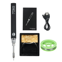Mini Cordless Soldering Iron Kit USB Rechargeable Low-Voltage Welding Pen 3 Temperature Adjustment 5V Portable Soldering Iron