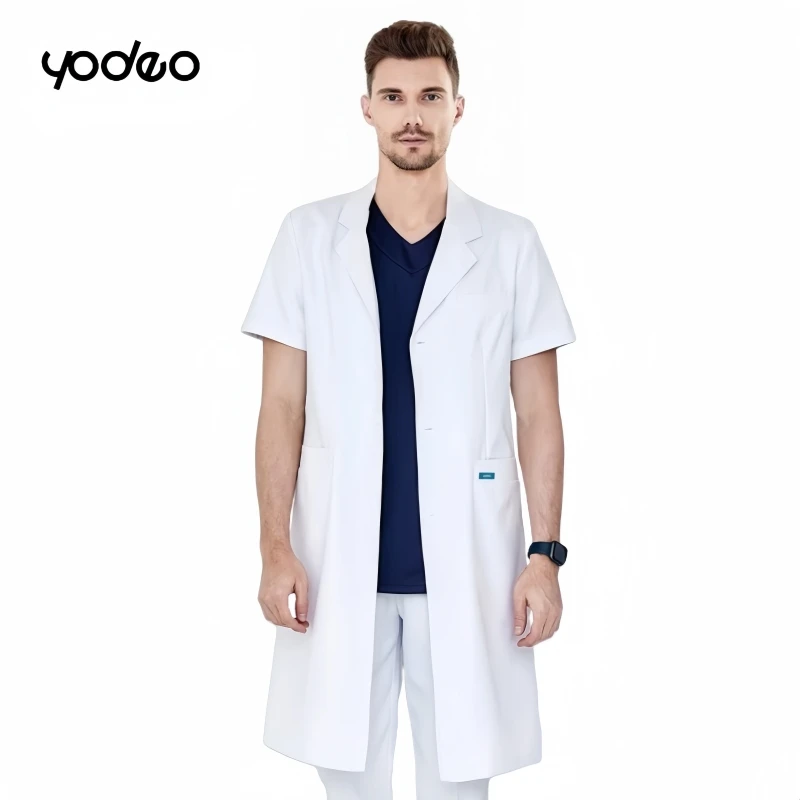 Blouse de Laboratoire Blanche à Manches Courtes, Vêtements de Travail de Style Coréen, 600 Médecin UC, Chirurgie Plastique Buccale et Dentaire, Hôpital, Salon de miles